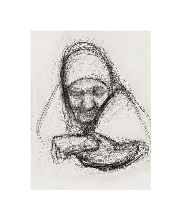 "164. Людина і війна, 2022 / The man and the war, 2022 папір, вугілля / paper, charcoal 60 x 42 см."